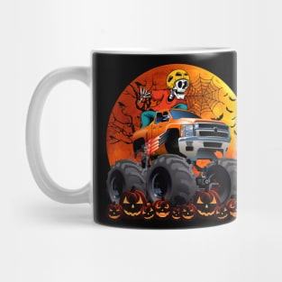 Skeleton Monster Truck Moon Candy Toddler Boys Halloween Kid Mug